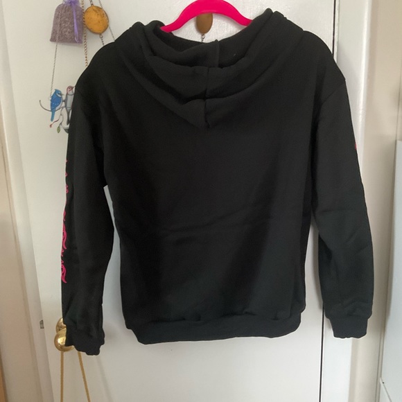 Winx Club Hoodie Fairy Wing Sweatshirt Butterfly Fairycore Vibes Black Pink Hood - Picture 8 of 10